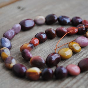 Irregular Mookaite stone beads polished  8mm to 10mm - natural