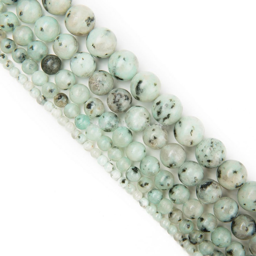 Cuentas Redondas De Piedra De Jade De Malasia Para Collar