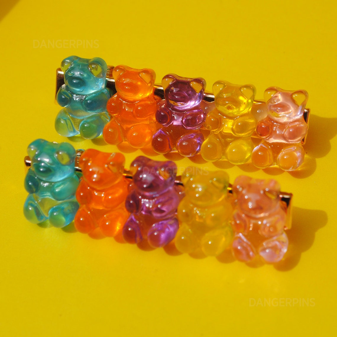 Set of 2 Gummy Bear Hair clips Etsy