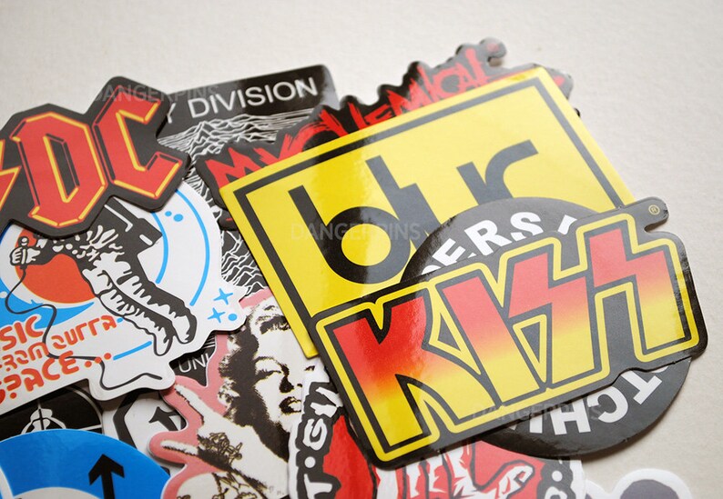 100 Rock Band vinyl stickers die cut metal punk grunge Etsy