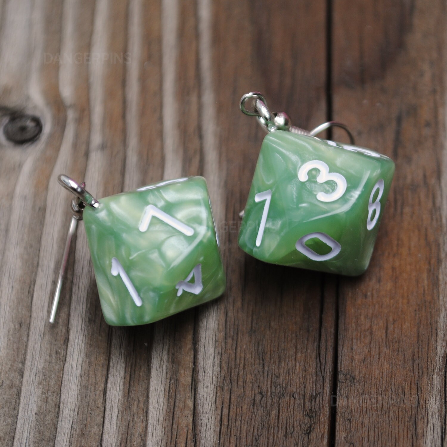 D10 Pearl swirl dice earrings 20mm Etsy