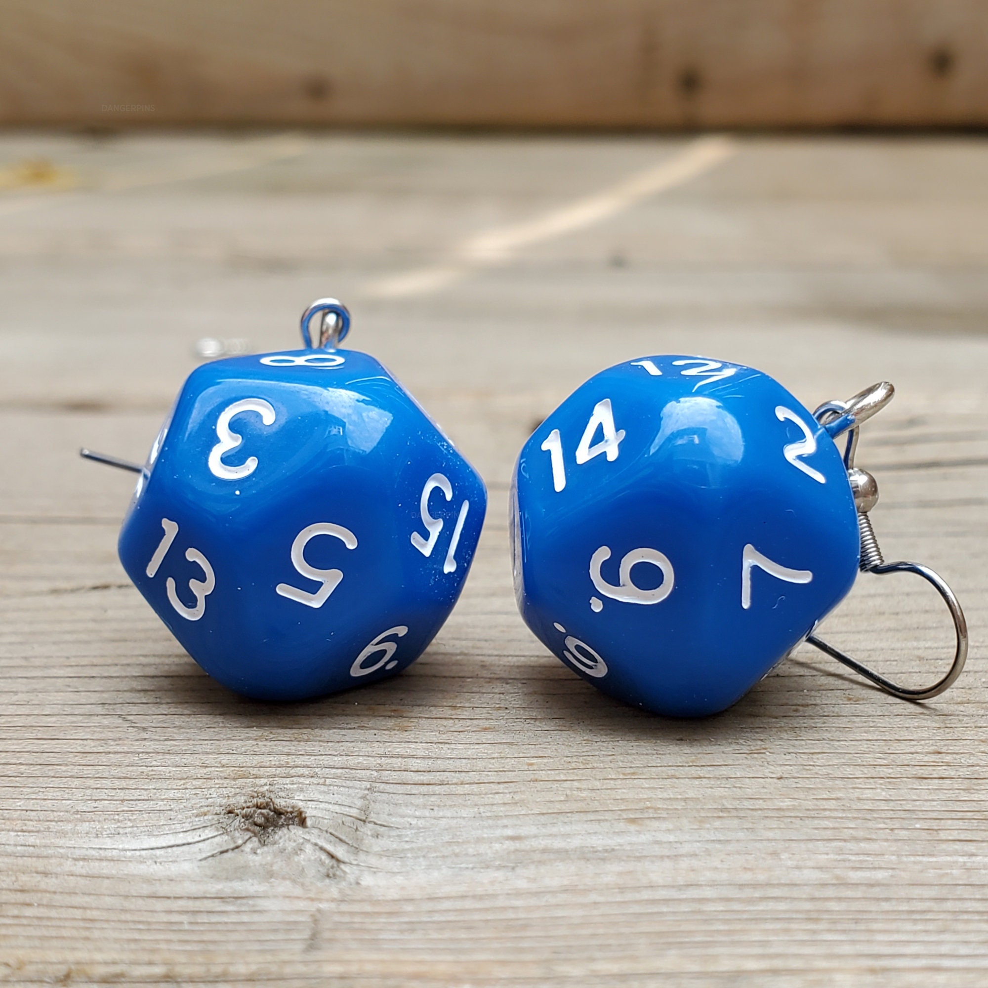 D16 Sided RPG dice earrings 20mm Clear Colors d20 Etsy