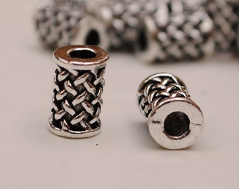 10 Mini weave viking / celtic hair / beard / braid beads - alloy cuffs norse charms dreadlocks