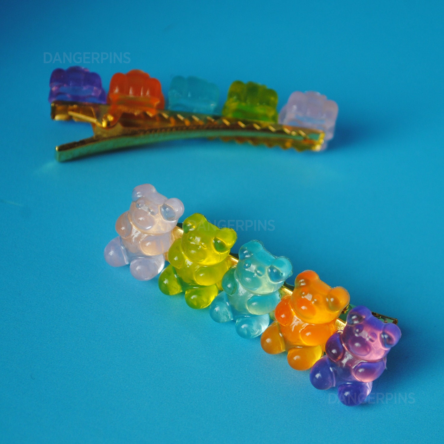 Set of 2 Gummy Bear Hair clips Etsy