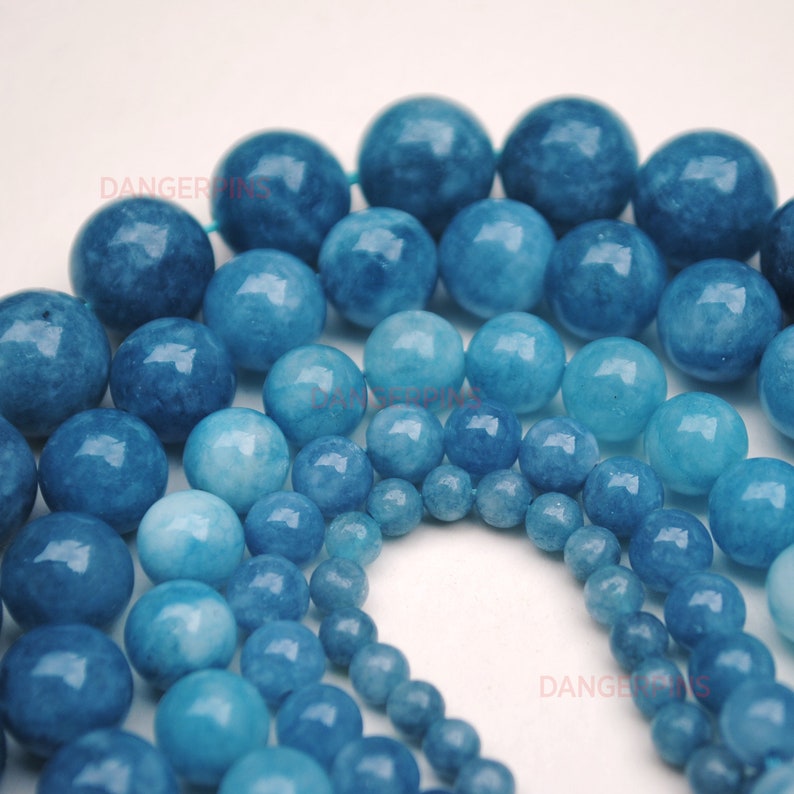 Blue Sky Stone Beads Polished 4mm to 12mm Natural Stone Etsy