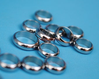 Set of 20 Minimal steel hair rings / rings - viking beard braid
