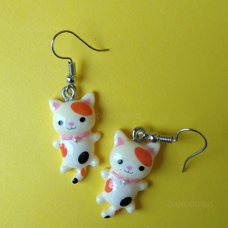 Extra cute Cat earrings cute kawaii Etsy