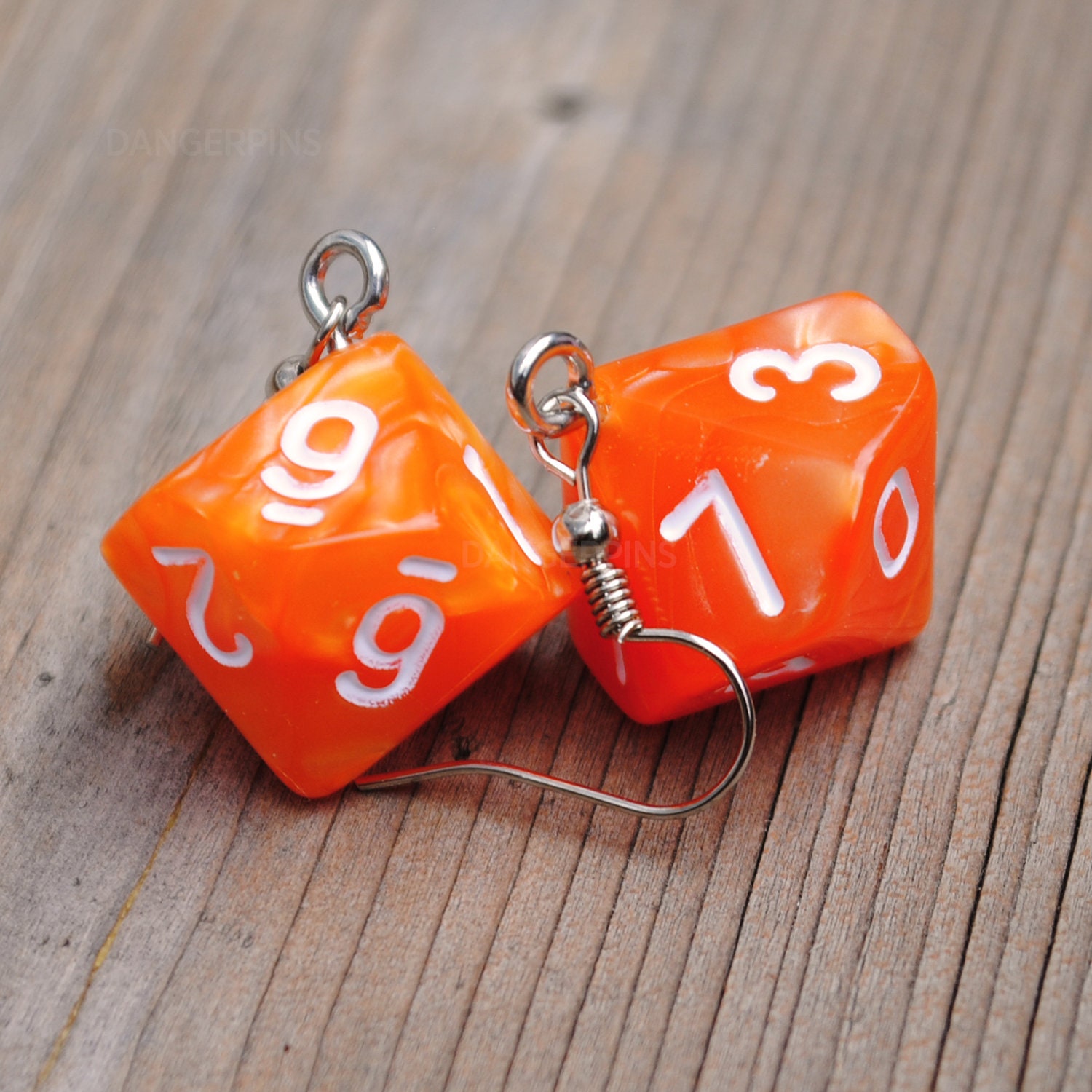 D10 Pearl swirl dice earrings 20mm Etsy