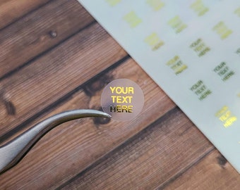 Tiny Personalized Round Labels: Custom Text