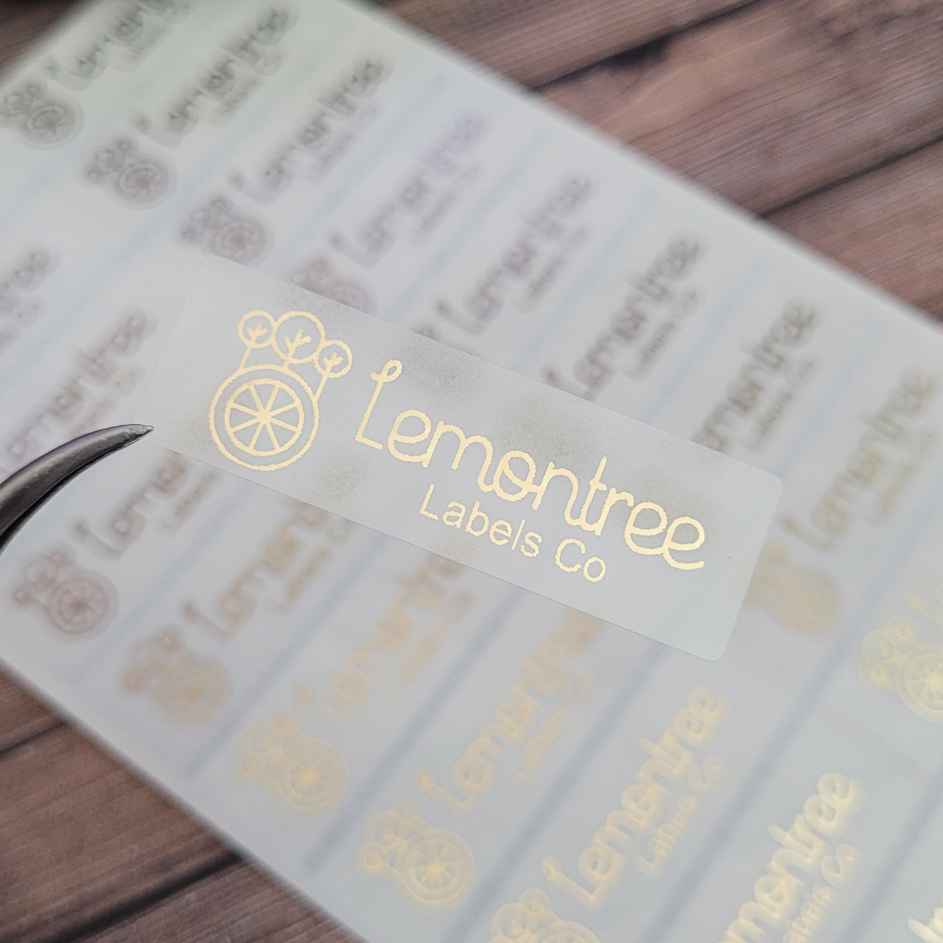 Clear Custom Logo Labels: Waterproof Vinyl Labels