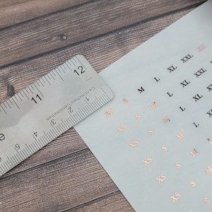 Lables With Ruler Tiny Personalized Round Labels: Custom Text - Etsy