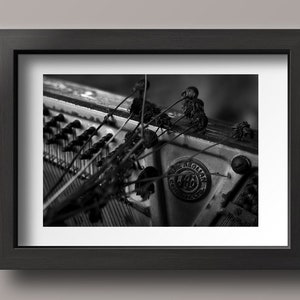 Music Art, Black and White Photography, Monochromatic Art, Gift for Music Lover, Piano Photography, Black and White Art, Music Photography