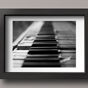 Music Art, Black and White Photography, Monochromatic Art, Gift for Music Lover, Piano Photography, Black and White Art, Music Photography