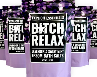 Relaxing Lavender Mint Epsom Bath Salts, Self-Care Gift for Mom