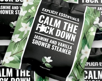 Calm The F*ck Down Shower Steamer: Jasmine Vanilla Aromatherapy