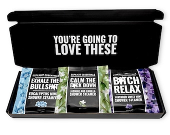 Aromatherapy Shower Steamer Set, Explicit Essentials, Funny Gift