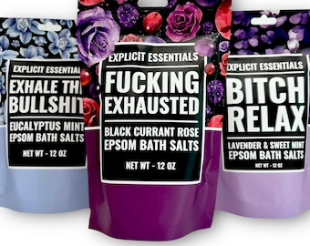 Best Selling Bath Salt Set, Bath Salt Gift Set, Self Care Kit, Eucalyptus Bath Salt, Lavender Bath Salt