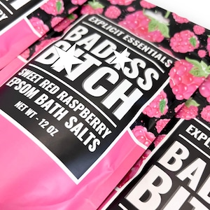 Raspberry Epsom Bath Salts: Sweet Red Scent, 12oz
