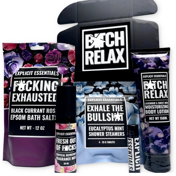 Bitch Relax Gift Box, Lavender Mint Self-Care Set
