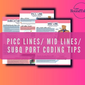 PICC Line Coding Cheat Sheet | With Coding Tips - Etsy