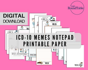 ICD-10 Code Memes Instant Download Printable Stationery - Etsy Canada ICD-10 Code Memes Instant Download Printable Stationery - Etsy Canada