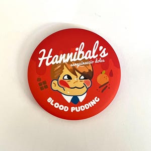 Botón con diseño de morcilla de Hannibal (tacto suave/mate)