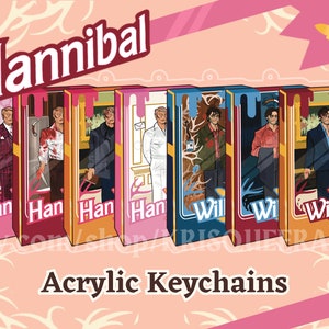 Hannibal + Will doll acrylic keychains