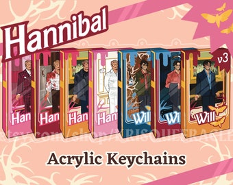 Hannibal + Will doll acrylic keychains