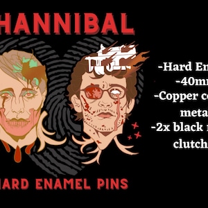 Hannibal & Will hard enamel pins