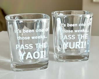 pass the yaoi / yuri ! shot glass