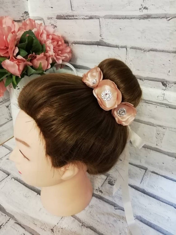 Hair Bun Wrap Bridal Hair Accessories Ballet Bun Wrap Wedding Hair Accessories Floral Bun Wrap Bun Holder Flower Girl Hair Accessories