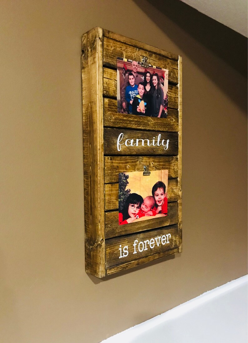 Family Is Forever Rustic Wood Box Photo Picture Frame 5x7