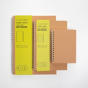 Spiral Kraft Notebook | 160 pages 80 sheets | 100 gsm eco-friendly paper | Occasional Motto Spiral Notebook | A6 A5 B5 Kraft Spiral Journal