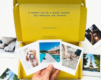 Print digital pictures into square instant photos | Custom photo prints | Turn your pet family and special moment to instant photos