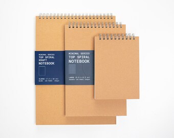 Zealor 12 Pack Soft Cover Notebooks with Lined Paper 8.3 inch x 5.5 inch 60 Sheets Kraft Cover Spiral Notebooks -120 Pages Memo Notepads for Home School Travel