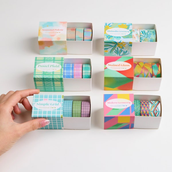 3 Rolls Aesthetic Washi Tape Set | 15mm & 20mm Width | 5 Meters Length | Bullet Art Journal Washi Tapes | Occasional Motto Washi Tapes Combo