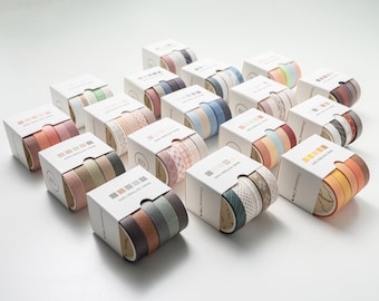 5 Colors Washi Tape Combo | 10mm wide | 3 Meters length |  5pcs Assorted Colors | Washi Tape Set | Journal tape | Snail Mail Decor Tape