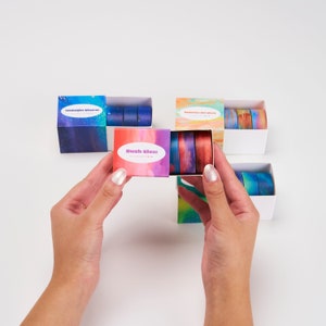 3 Rolls Sky Wonders Washi Tape Set | 15mm & 20mm width | 5 Meters length | Bullet Art Journal Washi Tapes | Occasional Motto Washi Tape