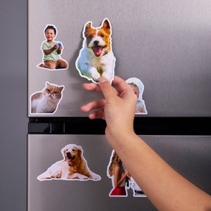 Custom Shaped Fridge Magnet Photo Prints | Turn your pet family and special moment to fridge magnets | Occasional Motto custom printing gift