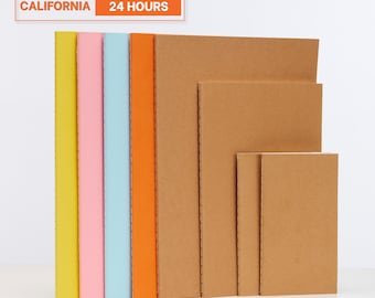 Bulk Kraft Notebooks | 60 pages 30 sheets | 80 gsm eco-friendly paper | Sketchbook | Traveler inserts | OM A7 A6 A5 B5 notebook journal