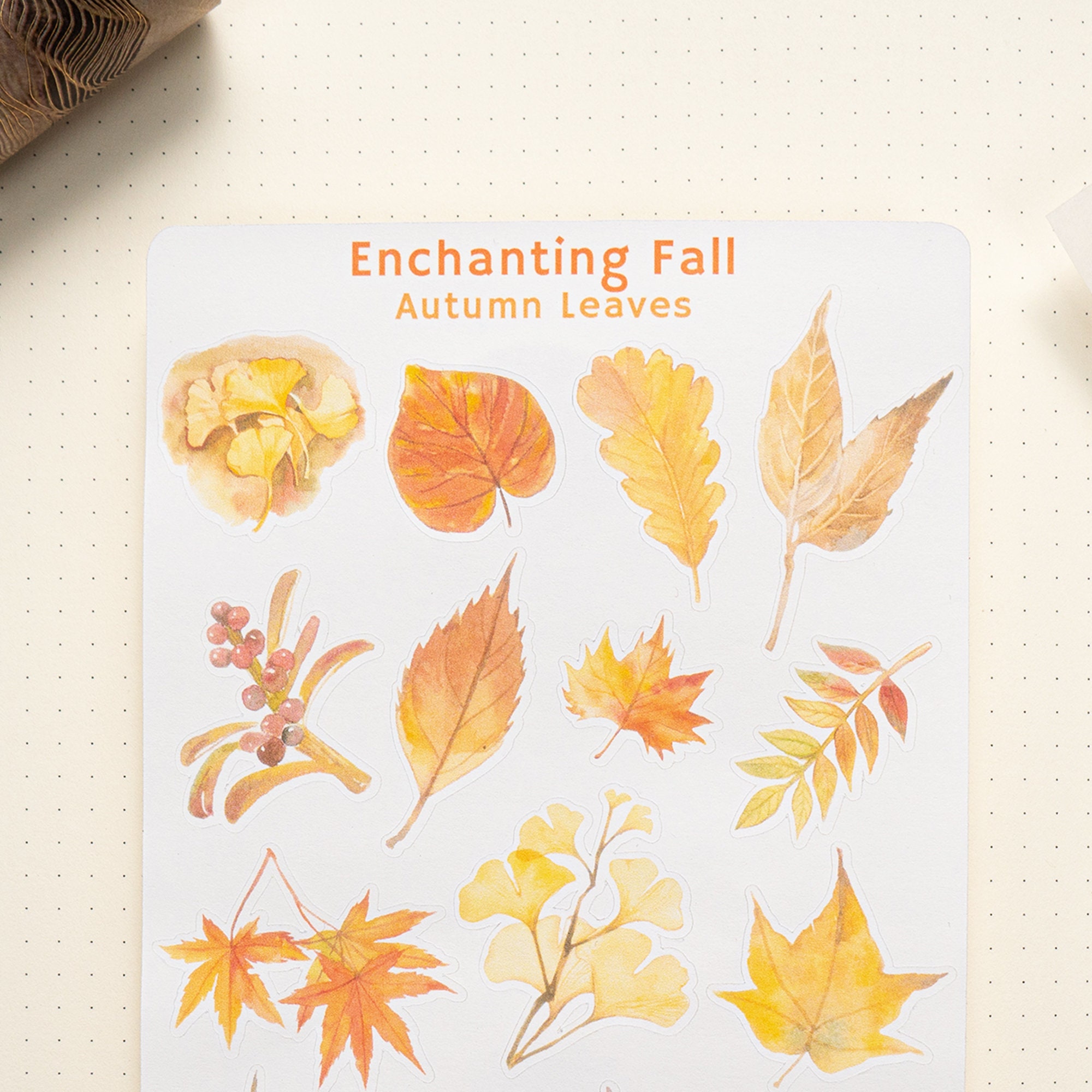 Enchanting Fall Autumn Leaves Sticker Sheet Autumn Leaves | Etsy