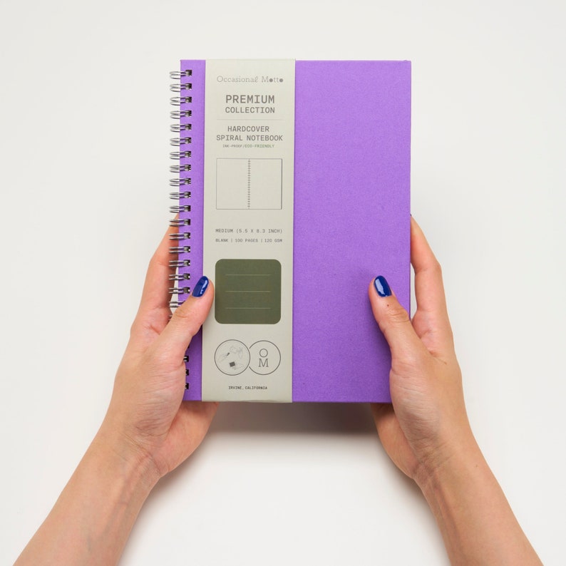 Medium 10-pack Hardcover Spiral Notebooks (A5: 5.5”x8.3”) | 120GSM ...