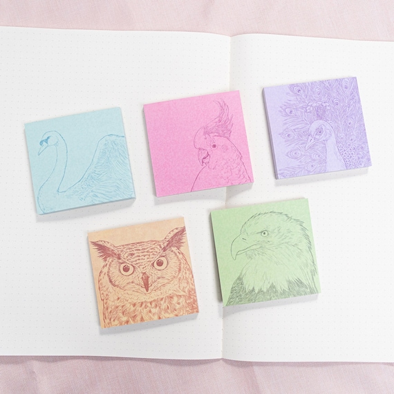 Intricate Feather Inspired Sticky Notes | Made in USA | 50 Sheets 3x3 inch Sticky Memo Pad | Occasional Motto Sticky Notepad Journal Supply