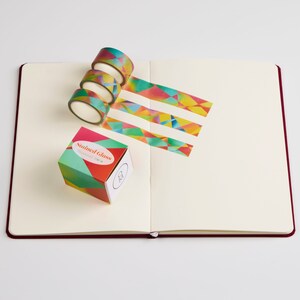 3 Rolls Aesthetic Washi Tape Set | 15mm & 20mm Width | 5 Meters Length | Bullet Art Journal Washi Tapes | Occasional Motto Washi Tapes Combo Stained Glass