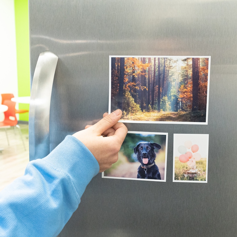 Personalized Fridge Magnet Photo Prints Print your pet family and special moment to fridge magnet Occasional Motto fridge photo magnets image 1