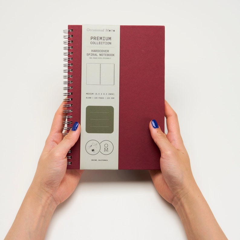 Medium 10-pack Hardcover Spiral Notebooks (A5: 5.5”x8.3”) | 120GSM ...