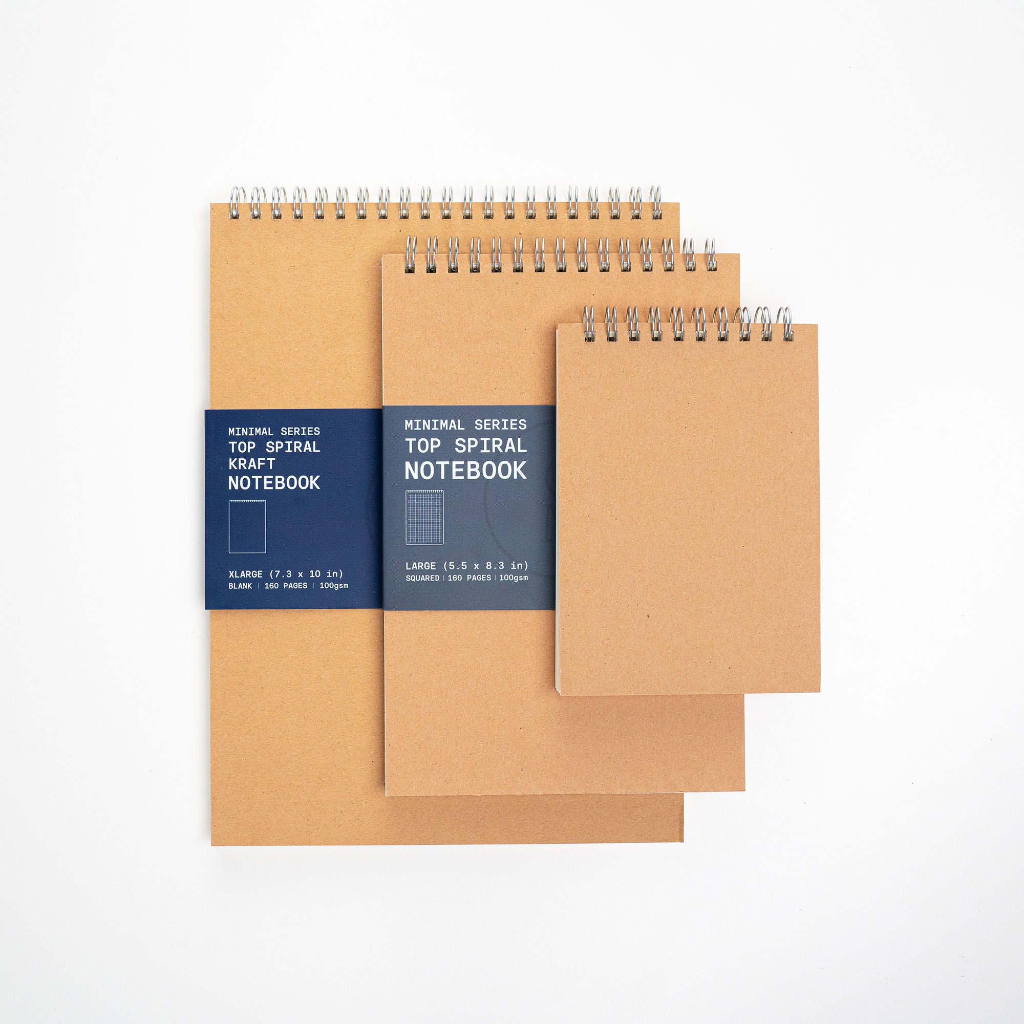 Top Spiral Kraft Notepad 160 Pages 80 Sheets 100 Gsm Etsy