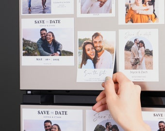 Save the Date Photo Magnet for Wedding Invitations | Personalized Save the Date Fridge Magnets | Occasional Motto Photo Magnet Prints
