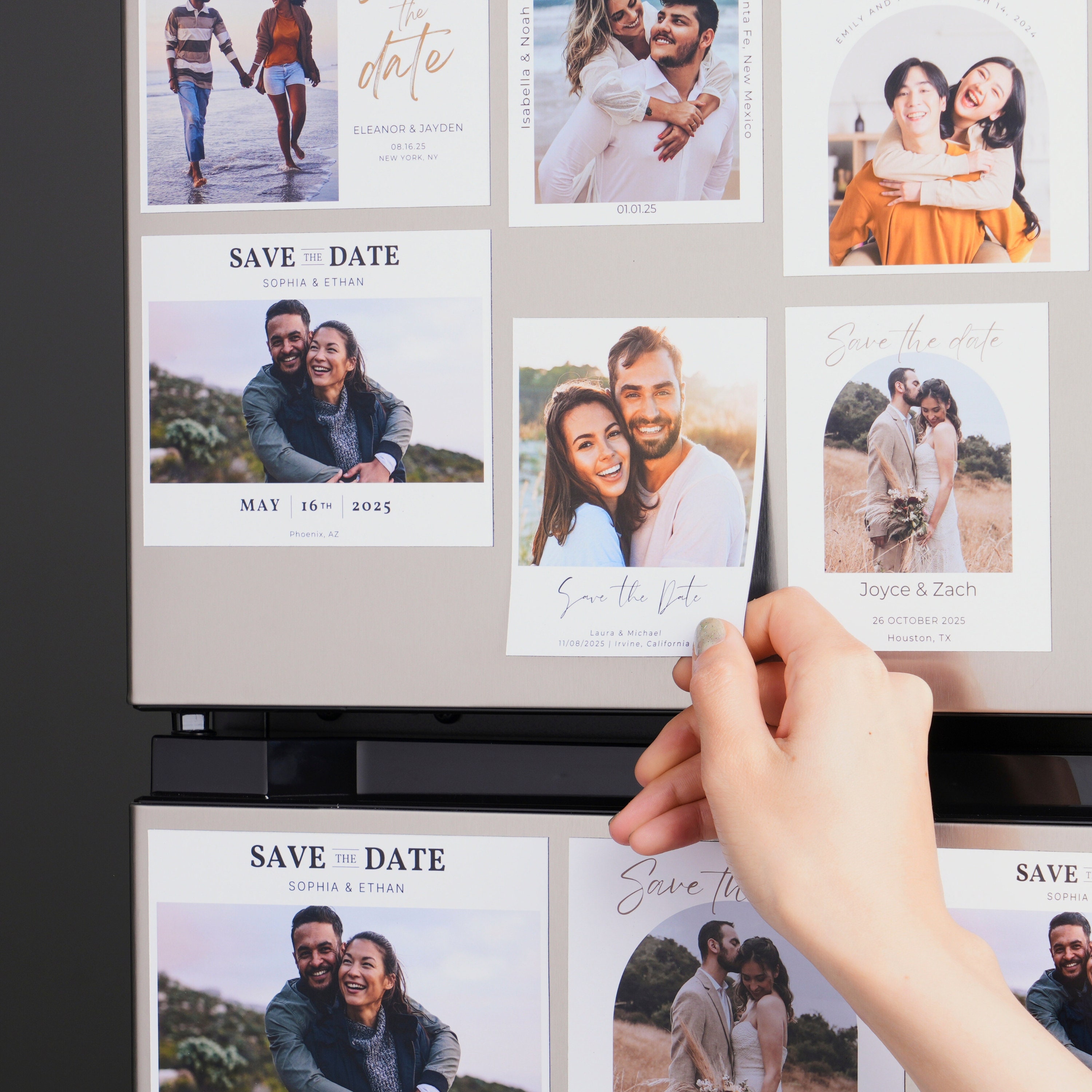 Save the Date Photo Magnet for Wedding Invitations | Personalized Save the Date Fridge Magnets | Occasional Motto Photo Magnet Prints