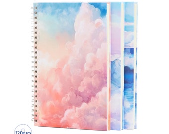 Set of 3 Hardcover Serenity Scenes Spiral Notebooks | A5 Medium Size | 120gsm ink proof pages | 50 sheets | Occasional Motto Premium Journal